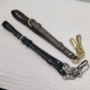 Coach Black/Brown Leather Shoulder Strap Bundle (2)